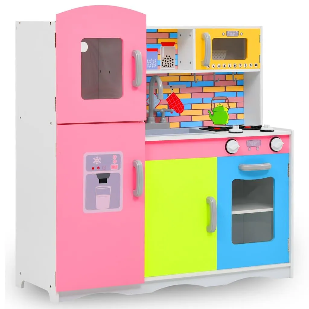 Cuisine de jeu robuste en MDF multicolore 80 cm pour petit chef - 8