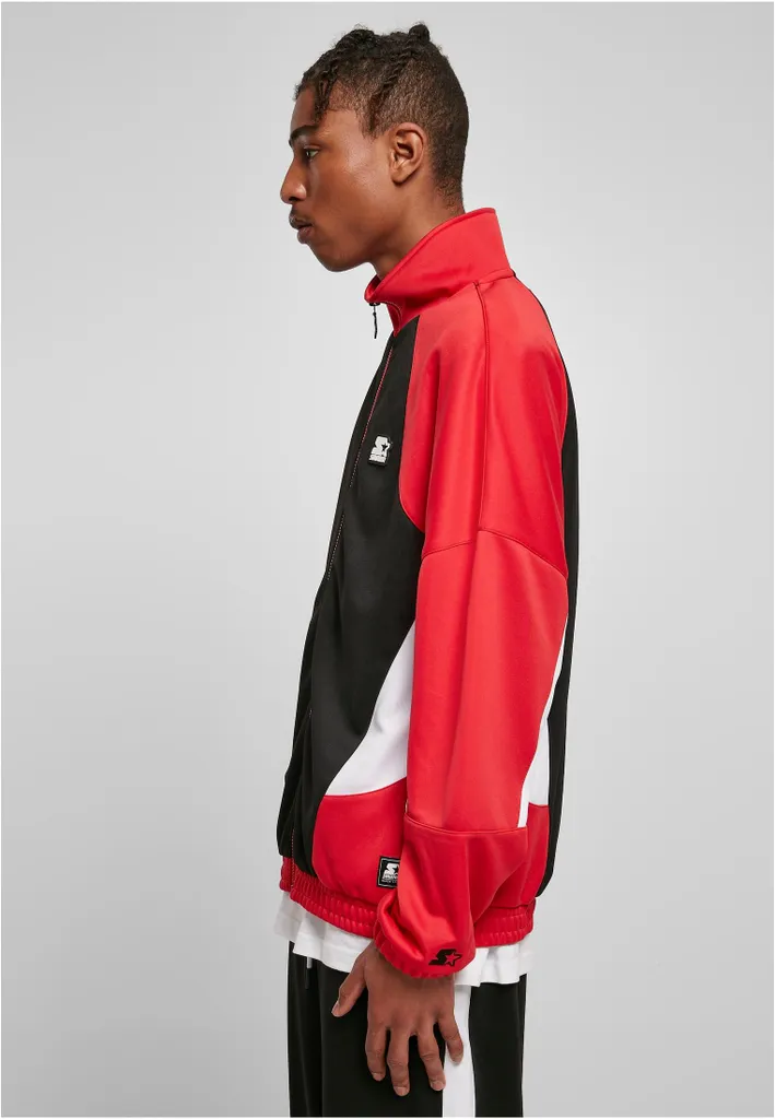 Starter Laser Track Jacket noir et blanc avec design géométrique S