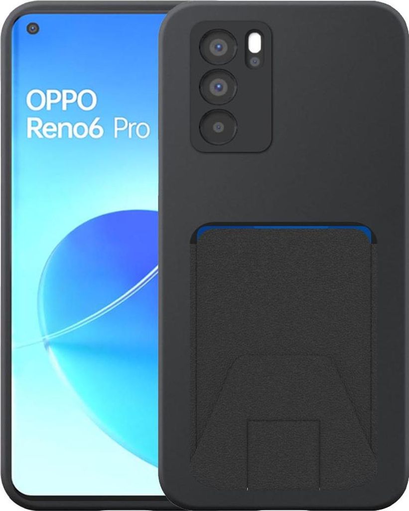 Geeignet für Oppo Reno 6 Pro 5G Phone Case mit verstellbaren Leder Kartenschlitz - Flexible Back Cover Case Silikon TPU mit verstellbaren Leder Ka...