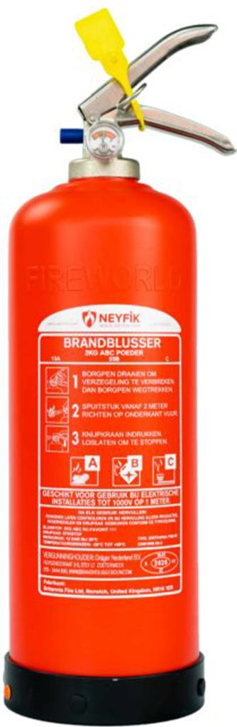 NEYFIK Pulverlöscher 2kg Verbundwerkstoff