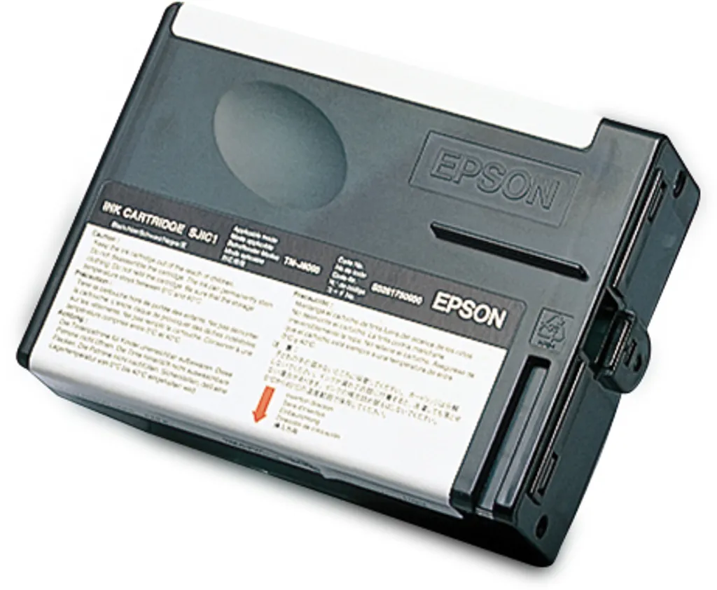 Cartouche Epson SJIC1 noir original pour éviter les bavures sur reçus