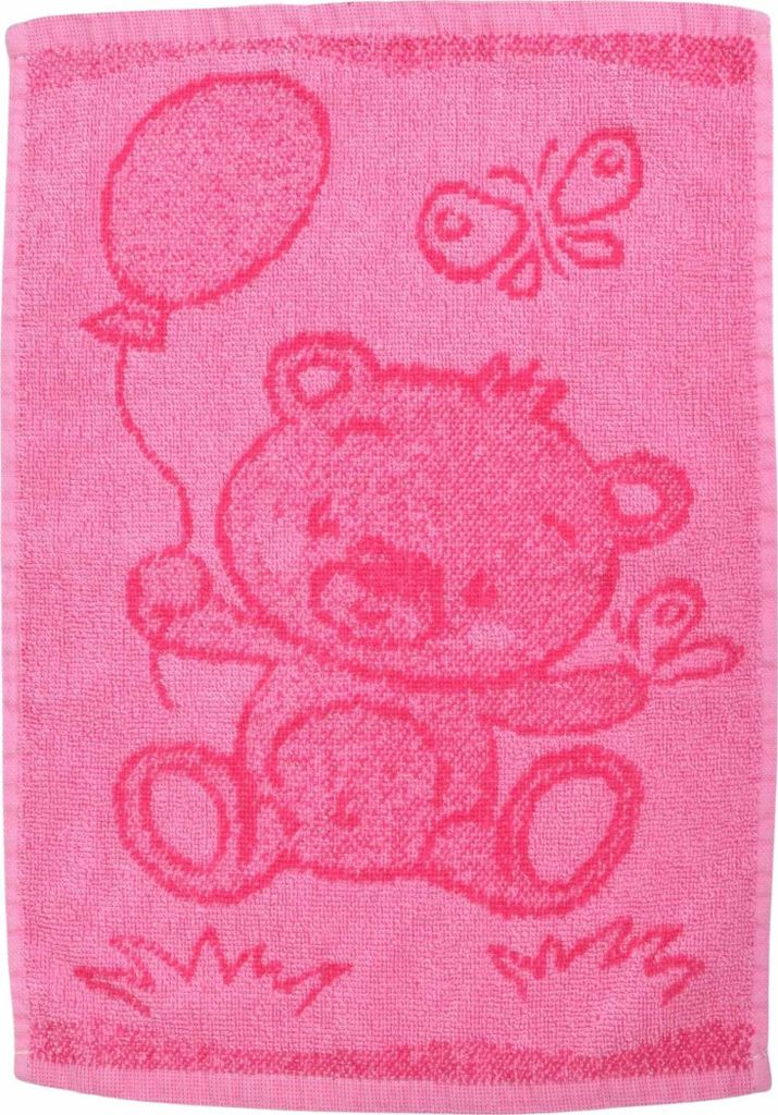 Babyhandtuch Bär rosa 30x50 cm