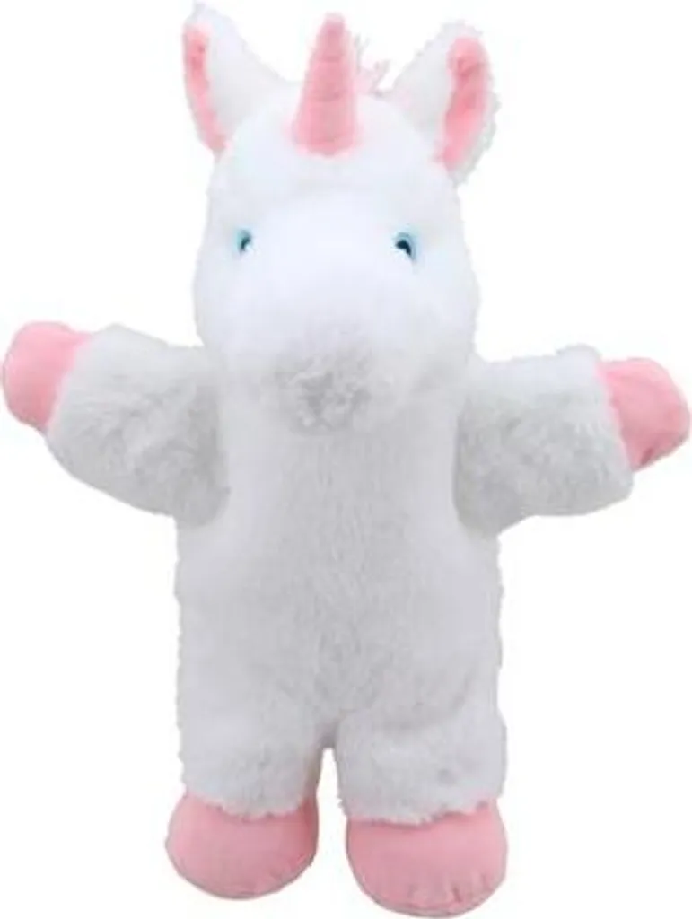 Licorne Peluche ECO avec Pattes Mobiles - Marionnette Douce et Recyclée