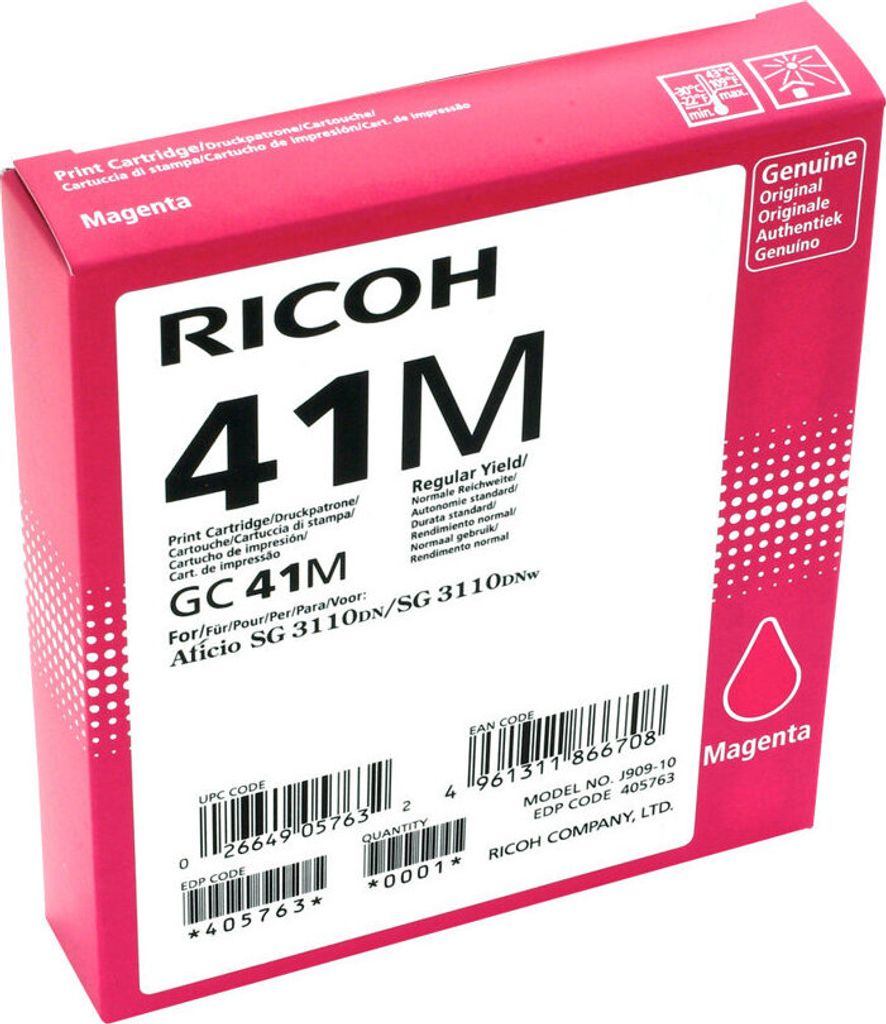 Ricoh Patrone GC41M     magenta    2200 Seiten        Produktbild 