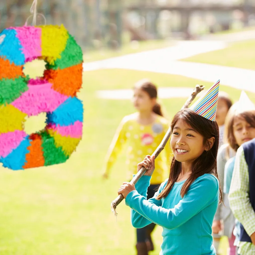 Grande Pinata numérotée robuste et colorée pour anniversaire de 1 à 99 ans - 5