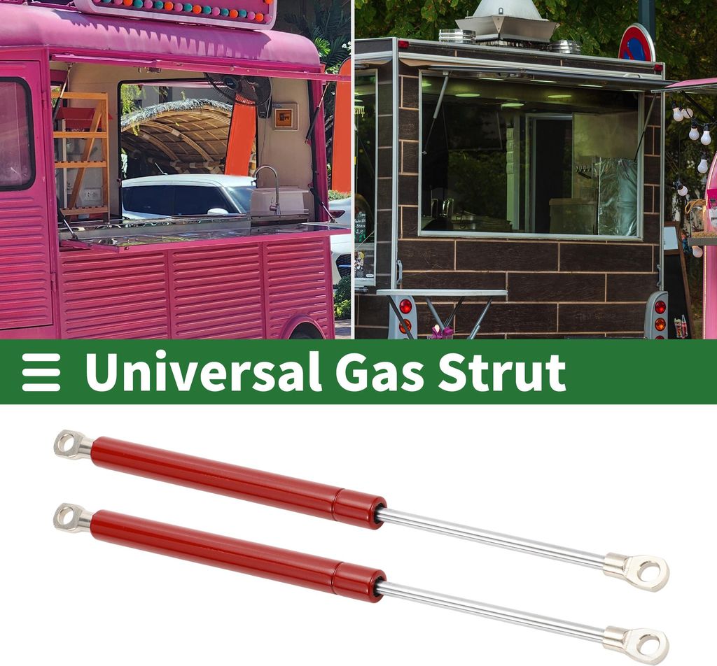 Universal-Hebestützen, Gasdruckfeder, 12 Zoll/305 mm, 20 lb/90 N/9 kg, Metall, Rot, 2 Stück