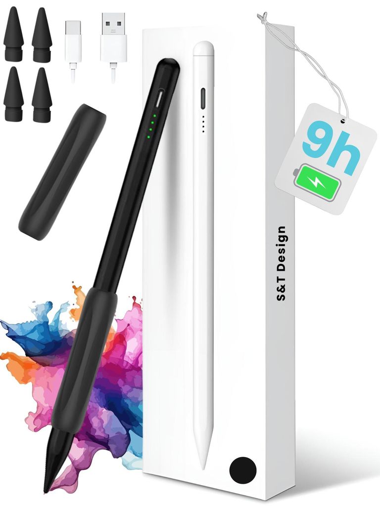 S&T DESIGN Stift für iPad USB-C (2018-2026) Schnellladen Produktbild 