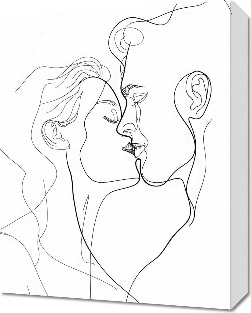 Bild 40x50cm Geflecht von Linien und Liebe