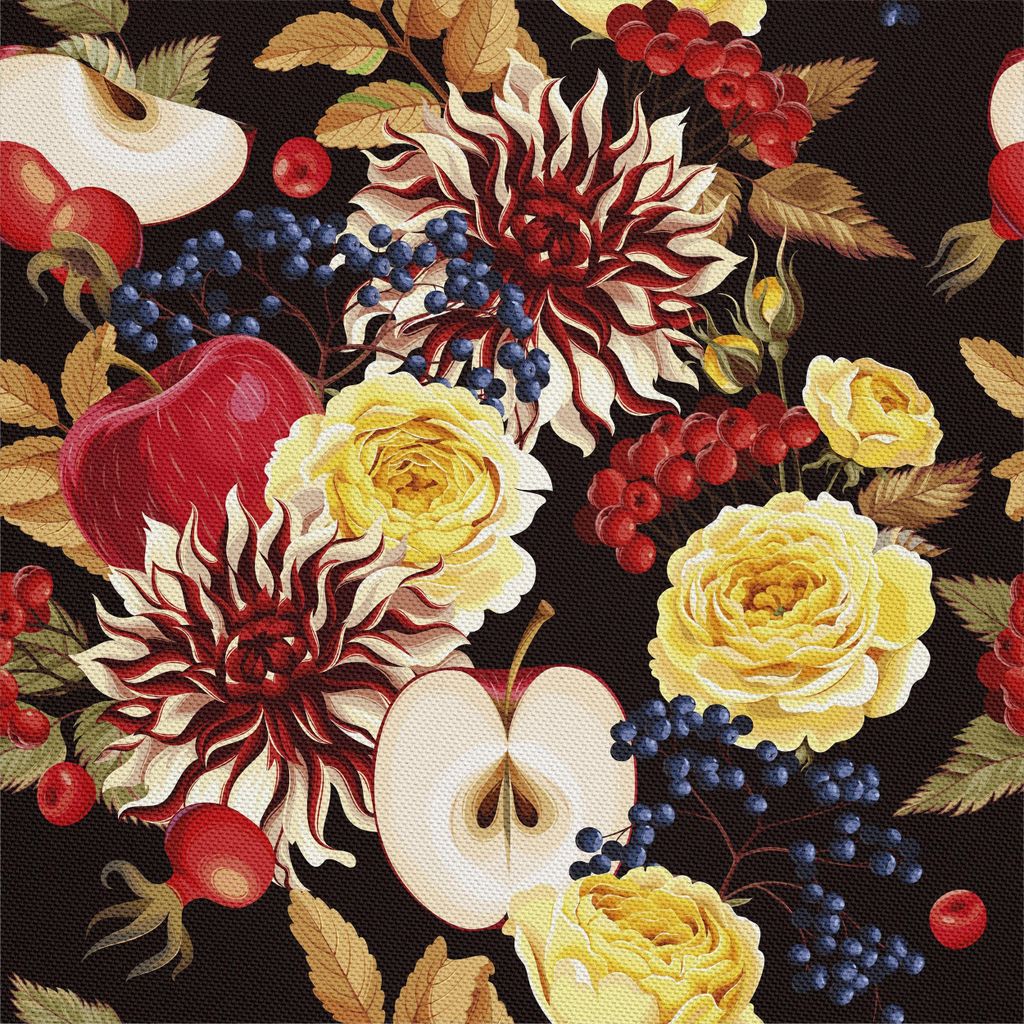 OUTDOOR DEKOSTOFFE OXFORD - Motiv Herbstblumen I DX016