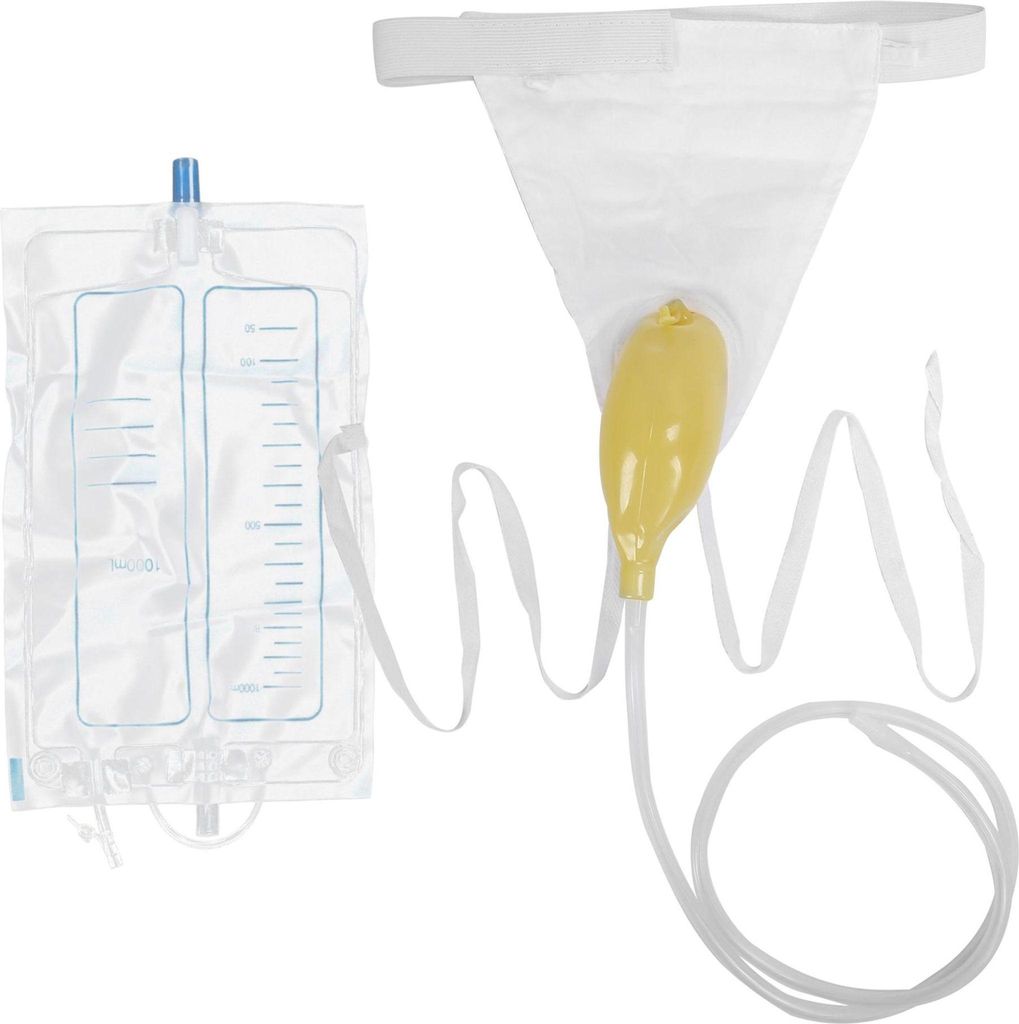 Männer-Urinal, männliches Uriniergerät, Trichter-Urinbeutel für ältere bettlägerige Patienten, 1000 ml