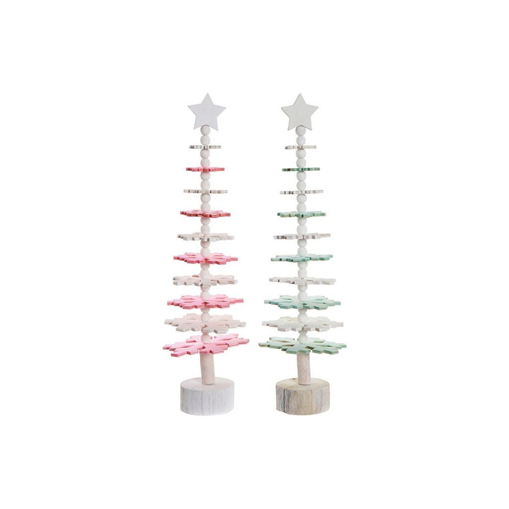 Weihnachtsbaum DKD Home Decor Holz MDF (2 pcs) (14 x 14 x 51 cm)