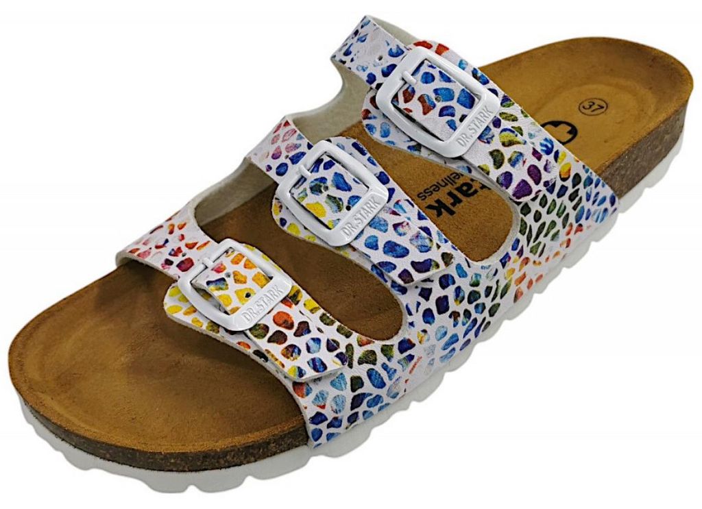 Dr. Stark Damenschuhe Pantoletten Fußbett Weiß Freizeit, Schuhgröße:37 EU