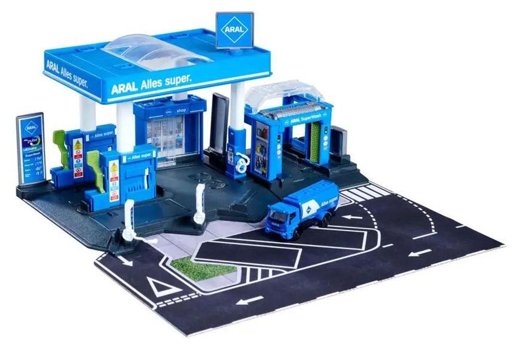 Majorette Petrol Station Aral + 1 Vehicle Produktbild 
