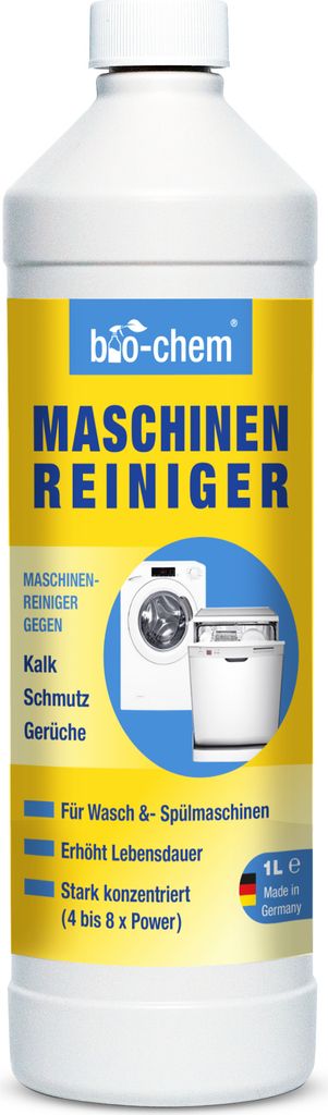 bio-chem Maschinenreiniger 1000 ML für Waschmaschine und Geschirrspüler I Geruchsneutral & schonend I Flüssiger Intensiv-Reiniger für das Inner...
