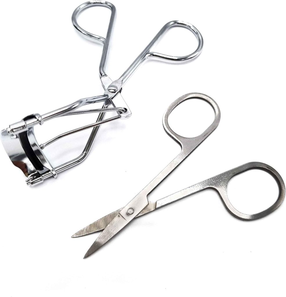 Nagelschere & Wimpernzange - Stabil - Fußnagelknipser - Schneiden - Kombi 2er Set - Edelstahl x2