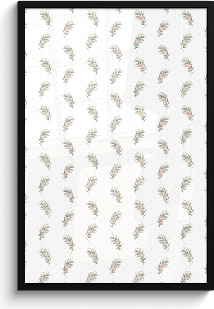 MuchoWow MuchoWow Gerahmtes Poster Blumen - Stecklinge - Pastell 60x90 cm - Poster mit zchwarzem Bilderrahmen - Kunst
