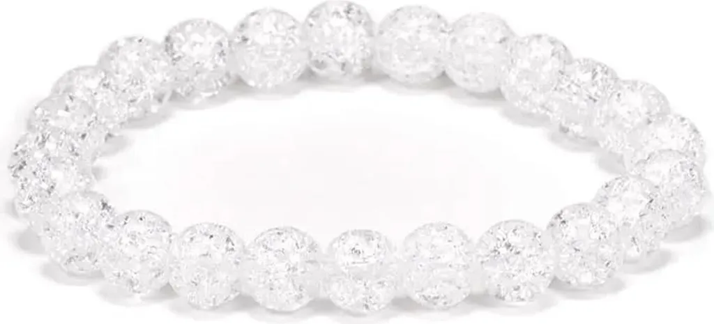 Bracelet Iris Cristal de Roche 0,8 cm - Lot de 3 Pcs en Pierres Naturelles