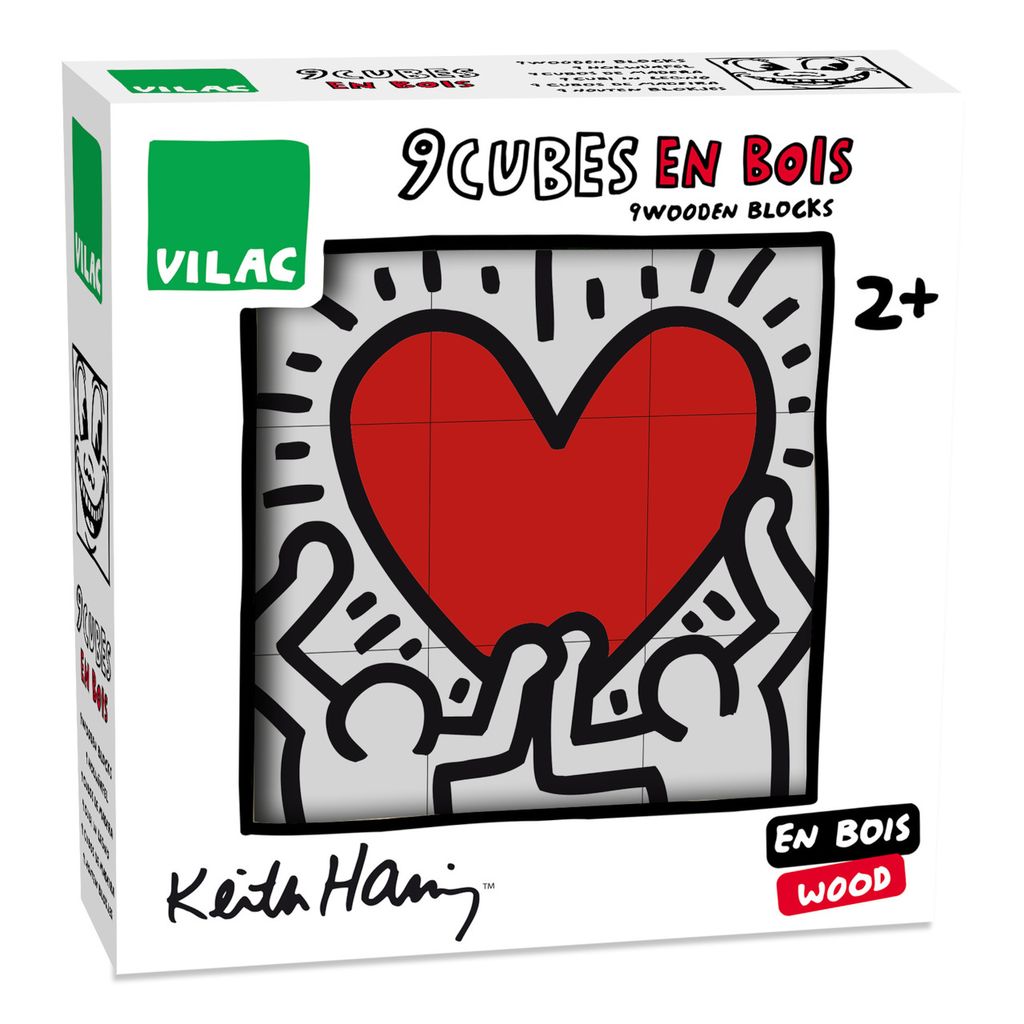 Vilac Holzbausteine Keith Haring - Lernspielzeug Puzzle
