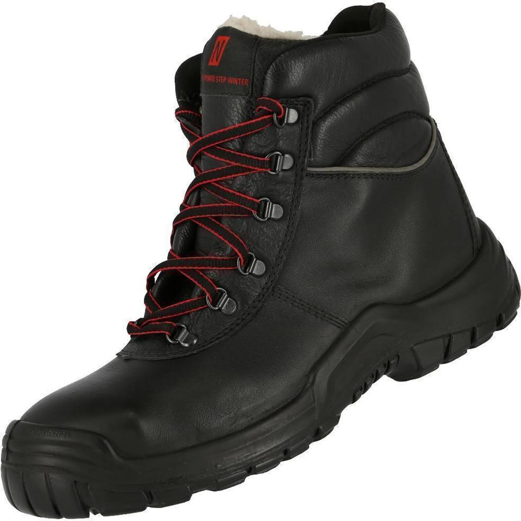Nitras Power Step Mid + W Sicherheitswinterstiefel | Gr.44 | Vollleder | schwarz