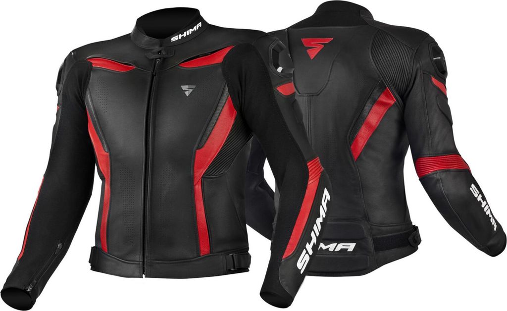 Kurtka Motocyklowa Skórzana Shima Chase Red 48 Zdjęcie produktu 
