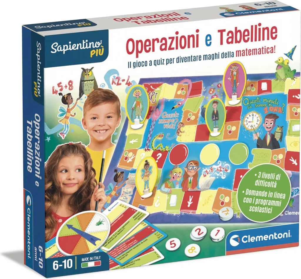 Clementoni Sapientino Più 16596 : Jeu de Société Éducatif Complet
