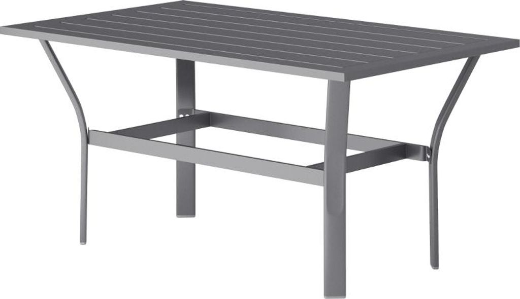 Fortuna Lai Beistelltisch Metall Balkontisch mit Lamellendesign wetterfest Kaffeetisch Gartentisch pflegeleicht Sofatisch Outdoor Tisch für Balkon...