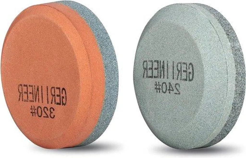 Pierre à affûter 2-en-1 avec surface abrasive double grain pour la hache