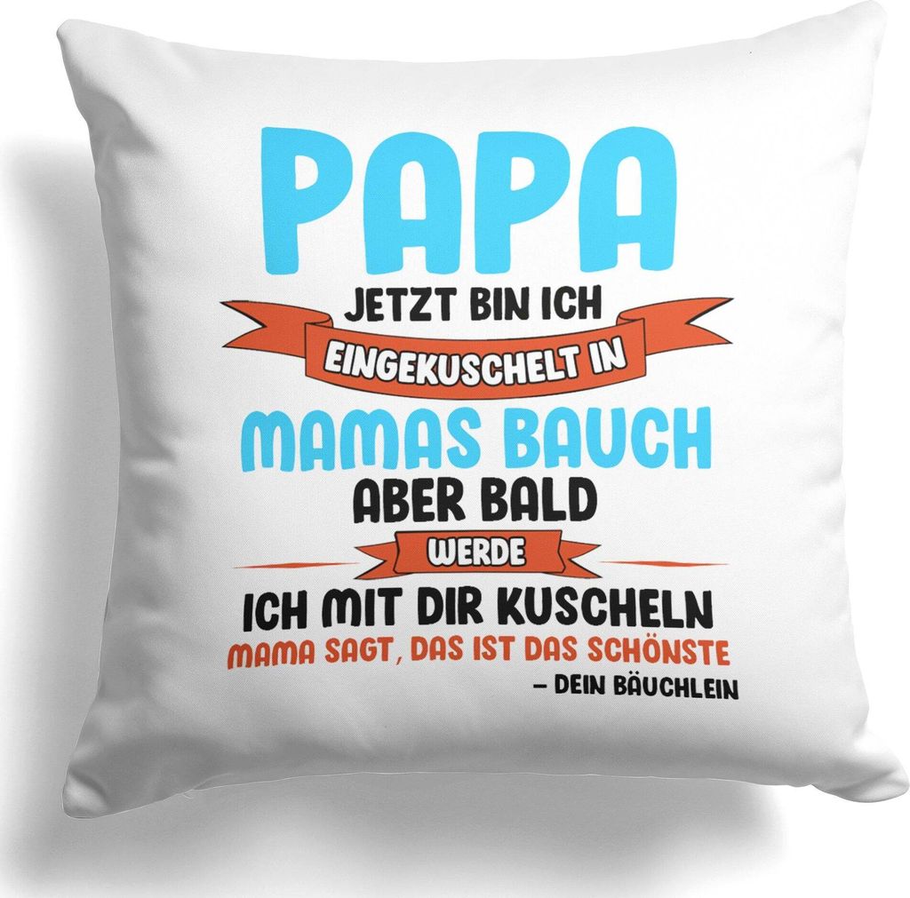 22Feels Du Wirst Papa Schwangerschaft Geschenk Männer Kissen Werdende Vater Dad To Be Schwanger Babyparty Babyshower Dekoration Wohnaccessoire Woh...