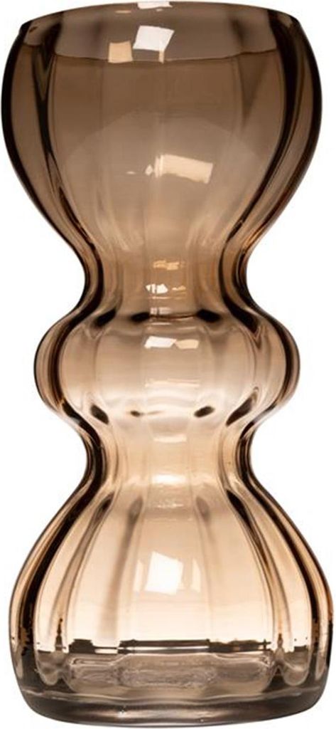 Beilglas Yves Swirl Belly Vase Taupe ø12xh25cm