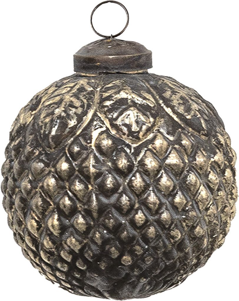 Clayre & Eef Weihnachtskugel Ø 7 cm Braun Glas