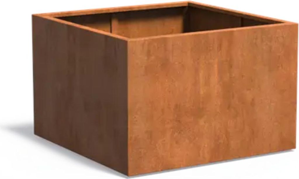 Adezz Pflanzgefäß Carrez Standard Quadrat aus Corten-Stahl Pflanzkübel
