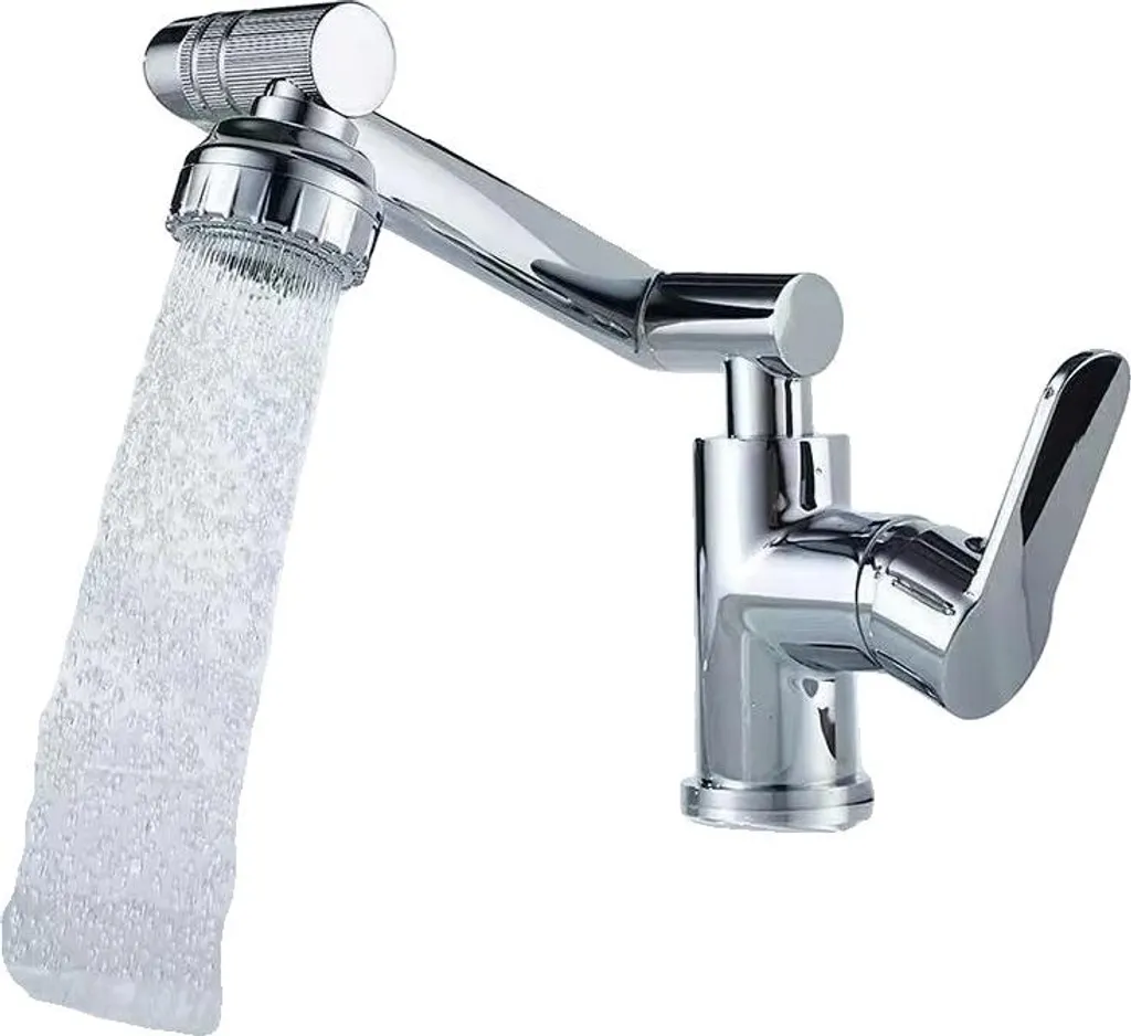 Rubinetto Lavabo Acciaio Inox High-Flow Monocomando Cromato