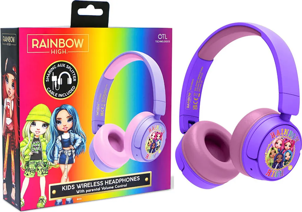 Rainbow High Junior Casque Bluetooth pour Enfant Rose avec Arceau Réglable - 10