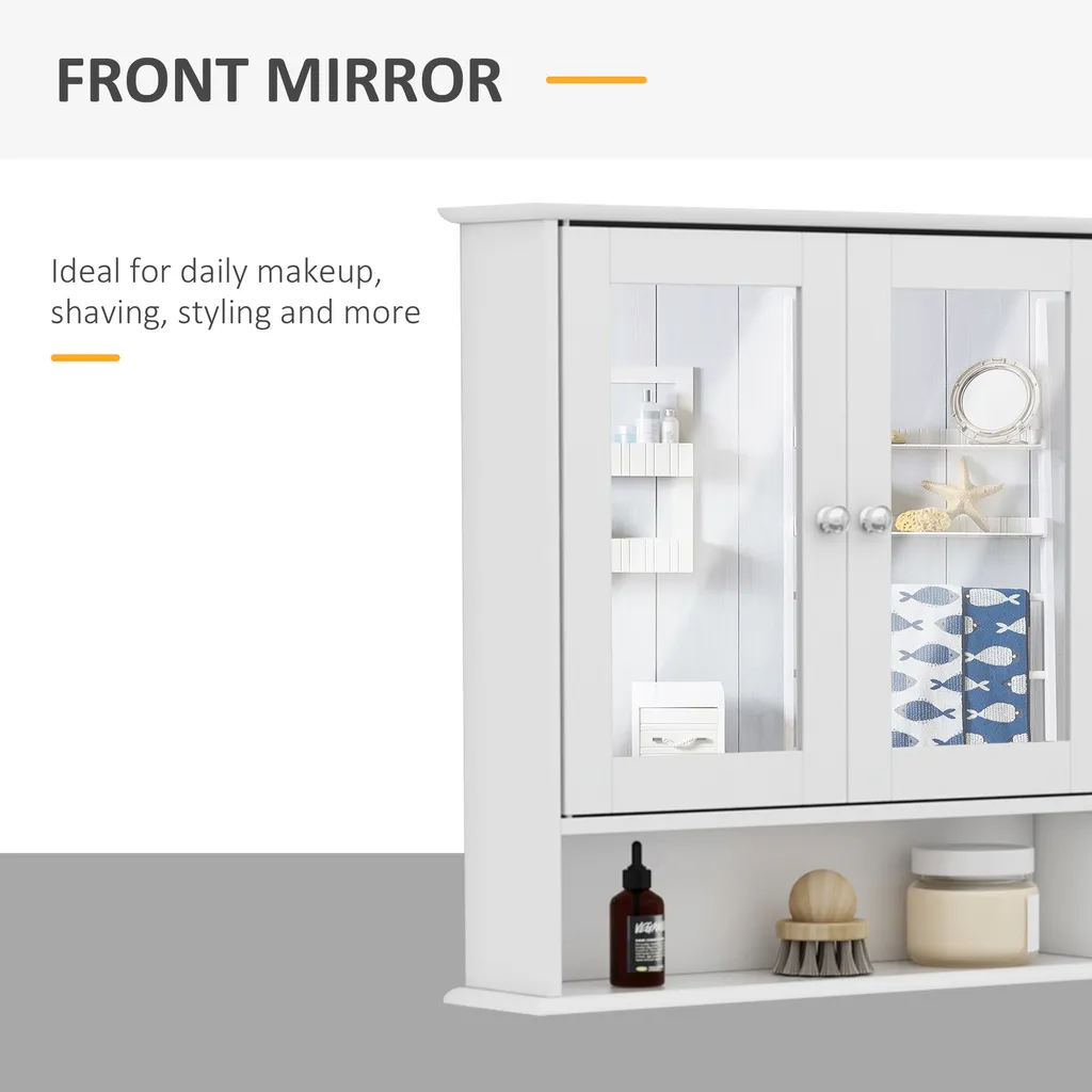 Rangement Mural Salle de Bain avec Miroir pour Optimiser les Espaces