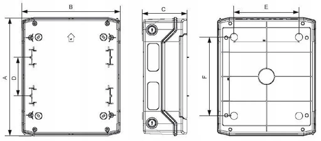 Tableau électrique étanche IP65 nu 48 modules pour courant continu 1500V - 3