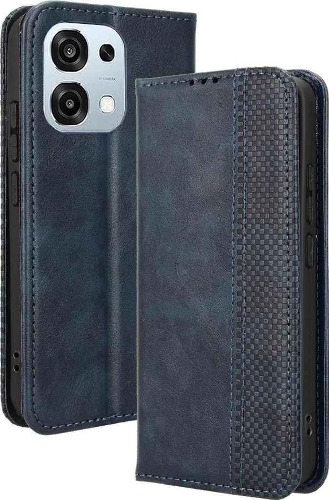 OPPO A6 Pro 5G Hülle - Coverup Vintage Style Klapphülle - Blau