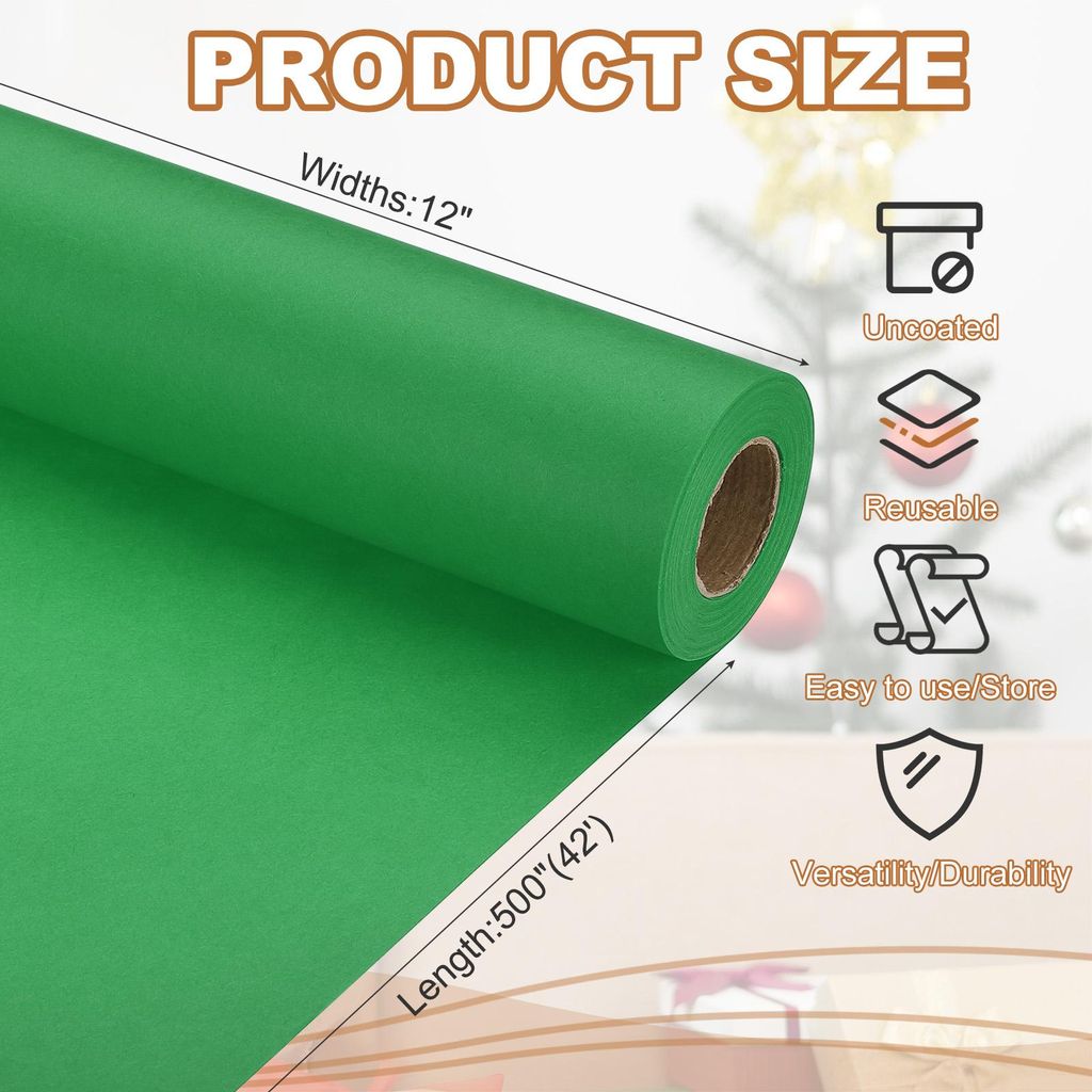 Geschenkpapier, 29.6cm x 12.7m 70 GSM Geschenkpapier Rolle Geschenkpapier Einfarbig Packpapier Wrapping Paper fš¹r Poster Pinnwand Geschenkverpac...