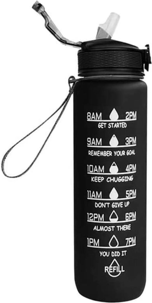 Gourde Avec Paille Adulte Gourde Avec Paille, Bouteille D'Eau Sportive (1 Litre), Sport Gourdes Gourde Isotherme Enfant