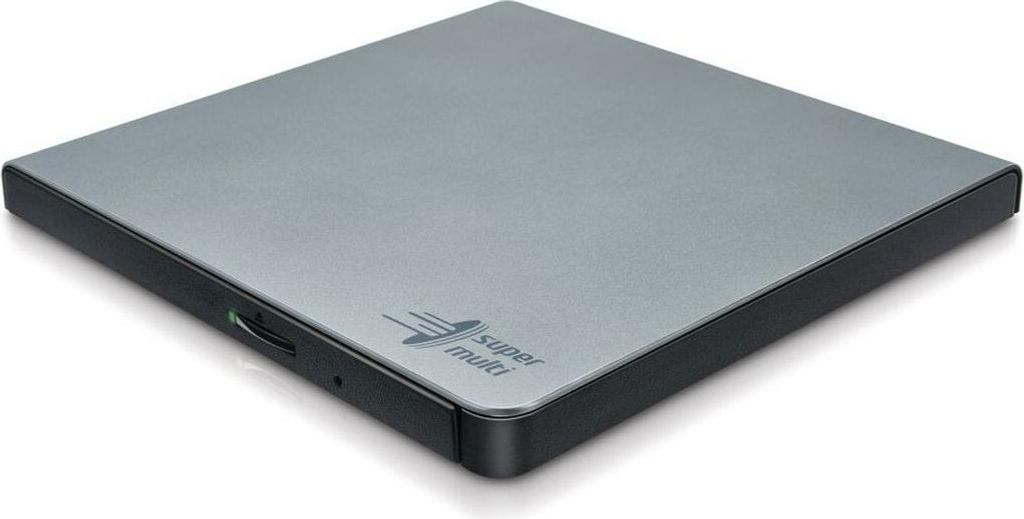 Hitachi-LG Slim Portable DVD-Writer, Stříbrná, Podavač, Obrázek produktu 