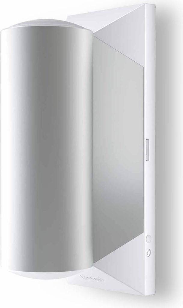 Osram LED Wandleuchte, Noxlite, weiss aussenenleuchte, zweiflammig, Bewegungsmelder, Daemmerungssensor, 9 Watt, warmweiss- 3000K