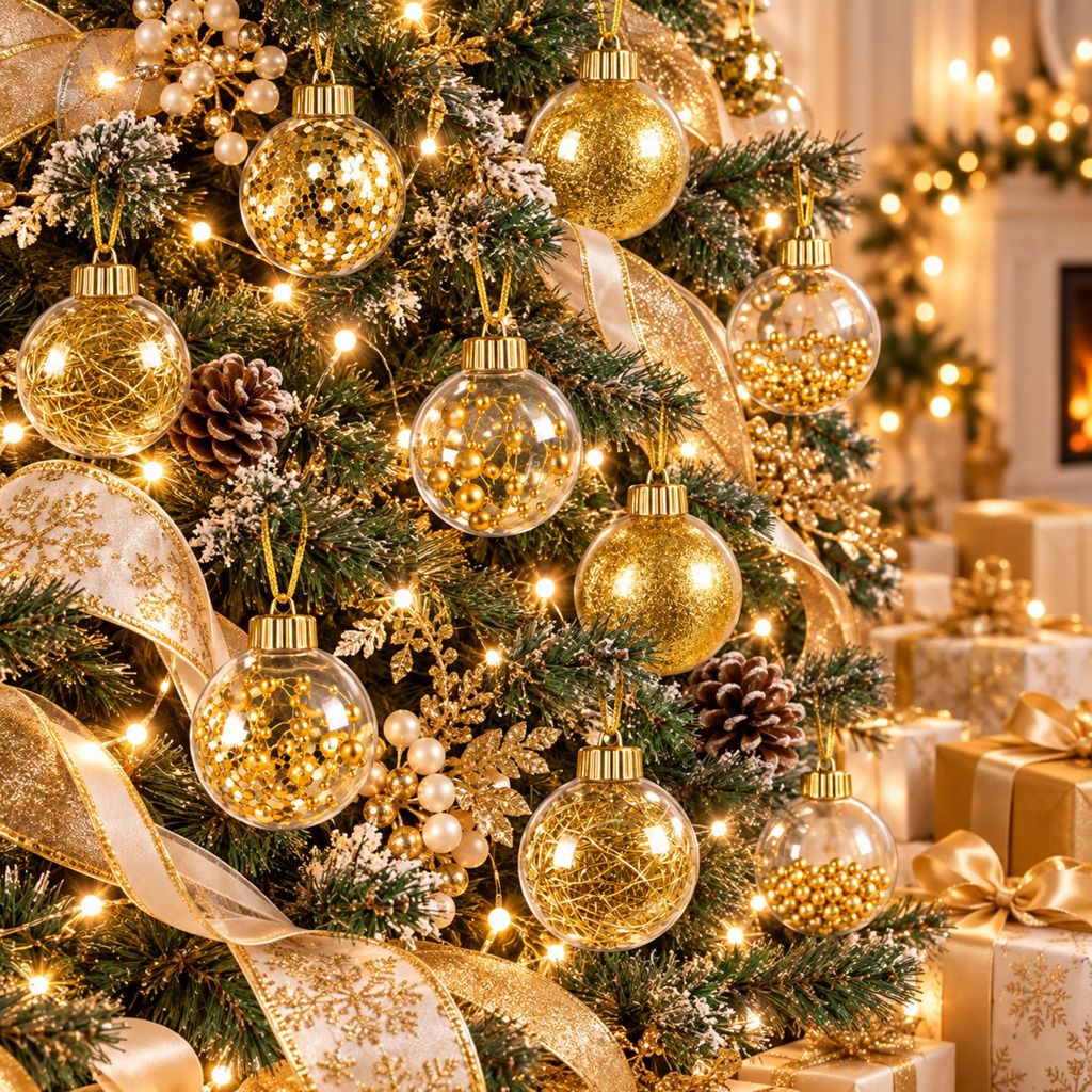 Weihnachtskugeln Transparente zum Befüllbare, 40er Set 6 cm