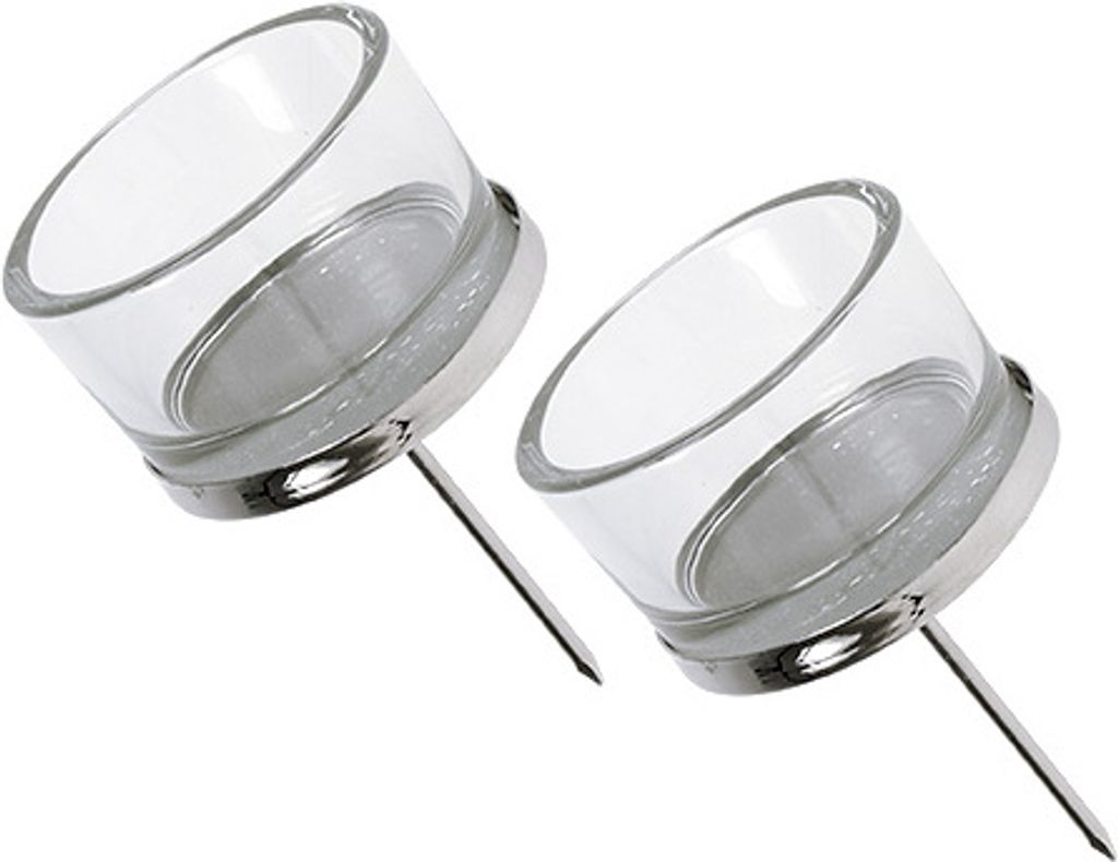 Silberner Kerzenhalter Glas Windlicht Set 4 Stk Teelicht Tischdeko, 4 Stück