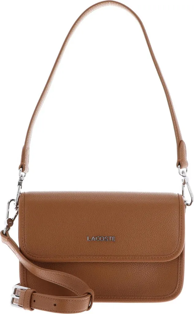 LACOSTE borsa a tracolla Flap Crossover Bag Argan Oil marrone chiaro