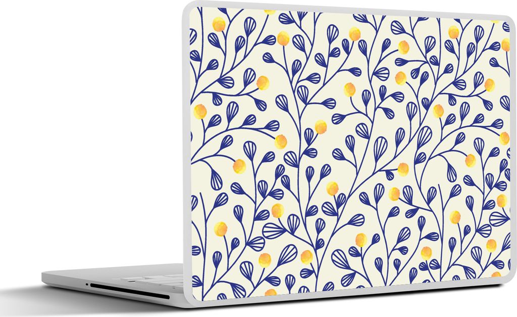 MuchoWow Laptop Aufkleber Sticker Cover Muster - Gelb - Minimalistisch 36.5x27.5 cm - Laptop-Sticker