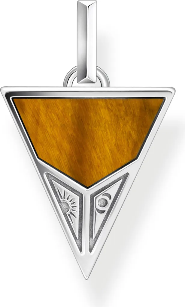 Pendentif Pyramide Thomas Sabo Argent Noirci : Accessoire Idéal Look Rock