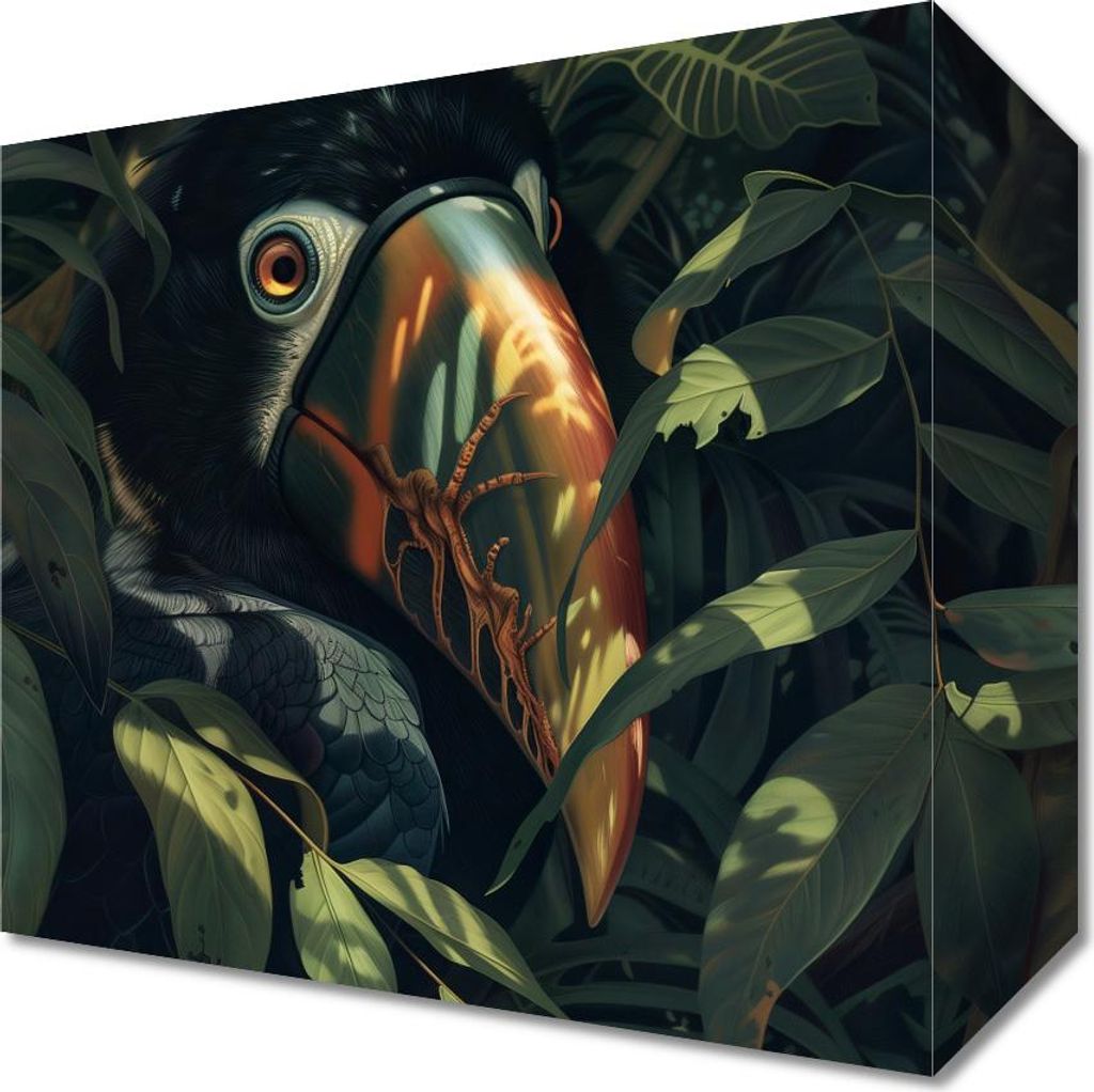 Bild 20x20cm Versteckter Tukan