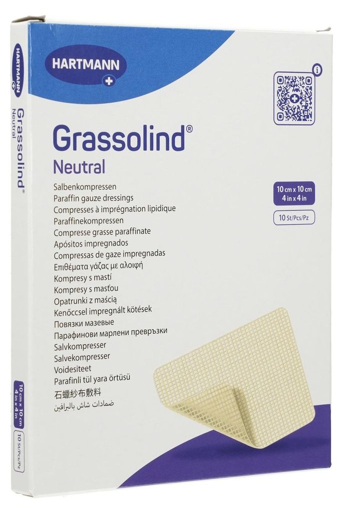 GRASSOLIND: Compresas estériles para ungüentos, 10 x 10 cm, Imagen del producto 