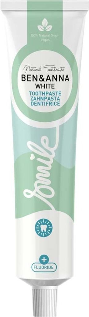 Ben&Anna Bio Toothpaste White with Fluoride 75ml - 100% Natural Cosmetics