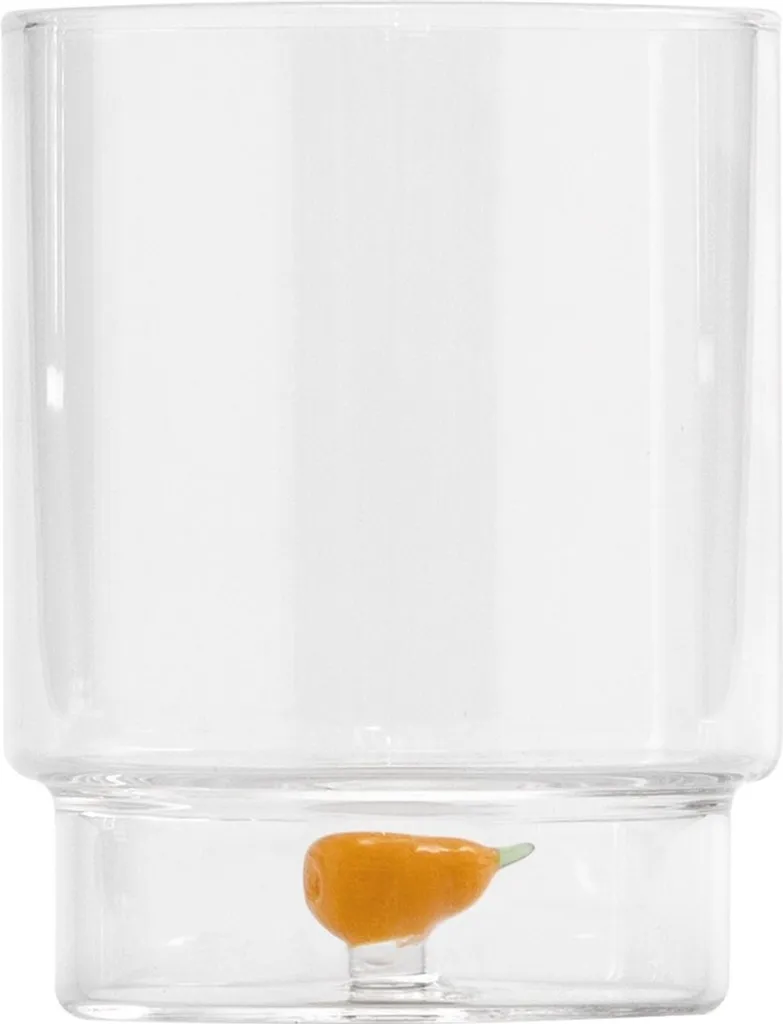 Set 6 Bicchieri Zafferano Teca Frutta Pera - Borosilicato Lavabile