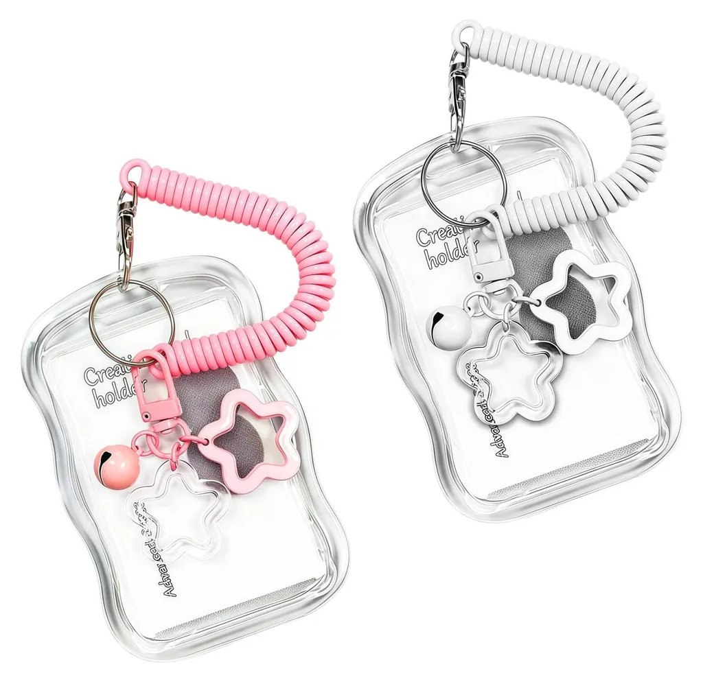 Porte-cartes photo Star Bells avec porte-clés à ressort pour albums K-pop